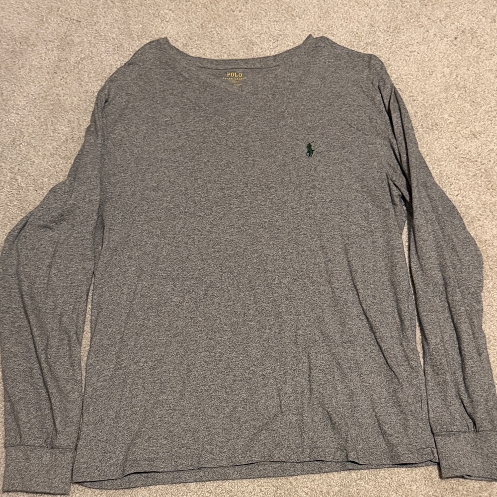 Polo by Ralph Lauren Gray Long Sleeve Tee